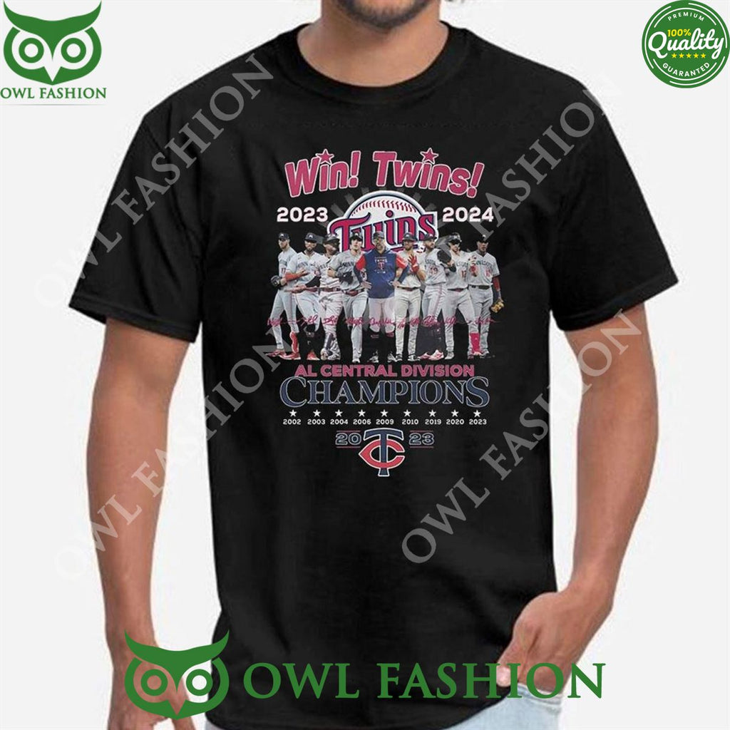 Win Twins Al Central Division Champions 2023 2024 Minnesota Twins Tshirt