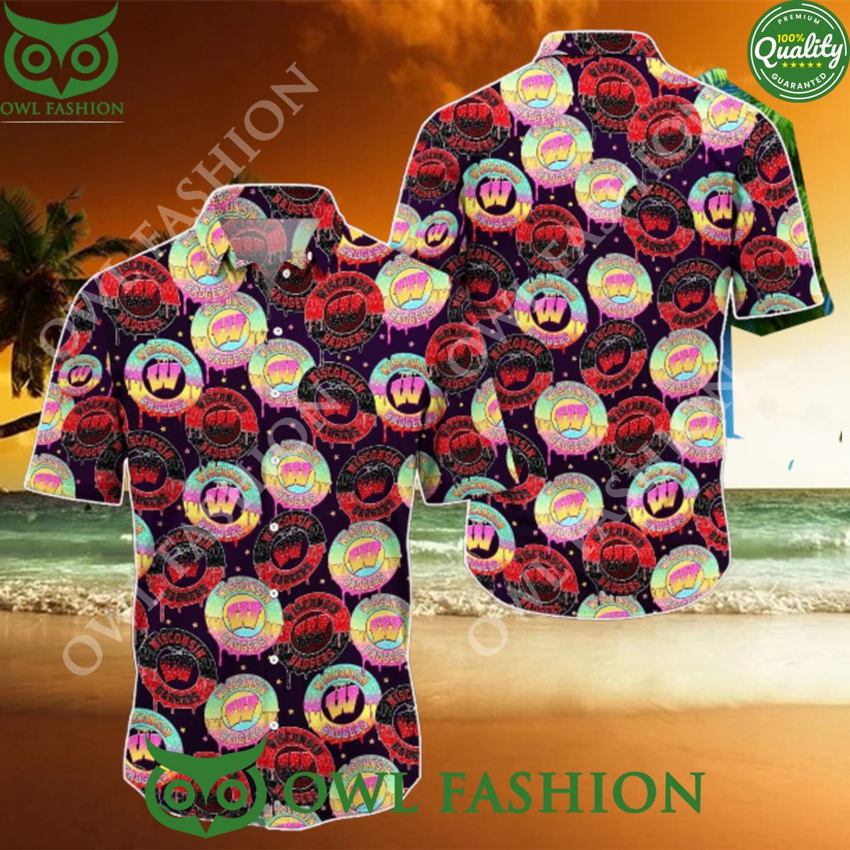Wisconsin Badgers MLB Hawaiian Shirt Best Design For Sport Fans