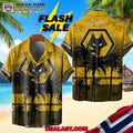 Wolverhampton FC Coconut Tree Style Hawaiian Shirt