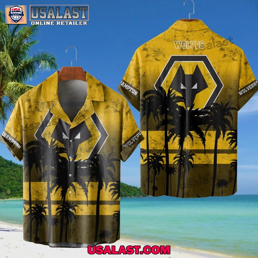 Wolverhampton FC Coconut Tree Style Hawaiian Shirt
