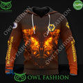 Wolverhampton Wanderers F.C Fire Wolf Football 3D hoodie