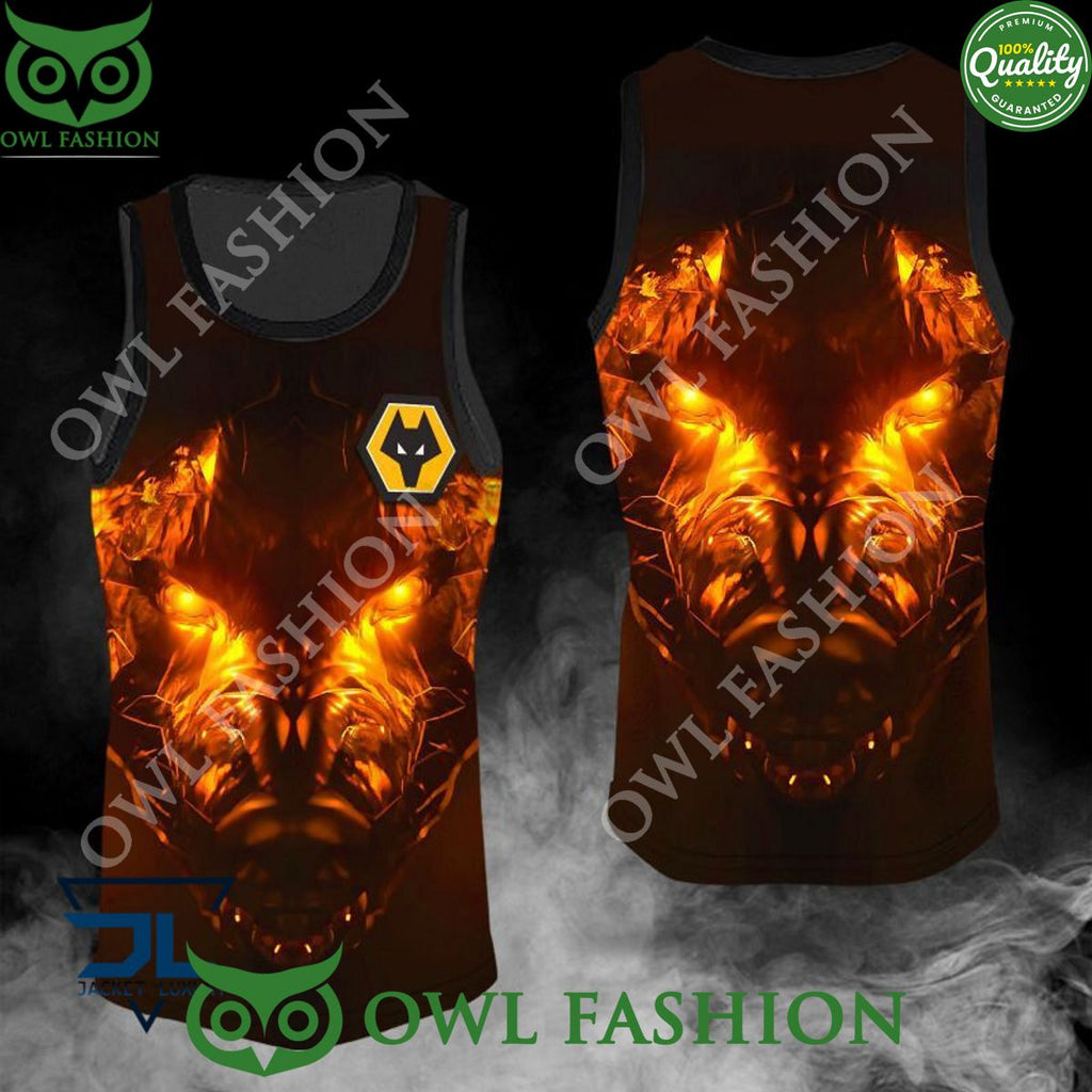 Wolverhampton Wanderers F.C Fire Wolf Football 3D hoodie