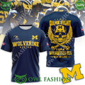 Wolverine Nation Damn Right I am a Wolverines fan win or lose skull t shirt