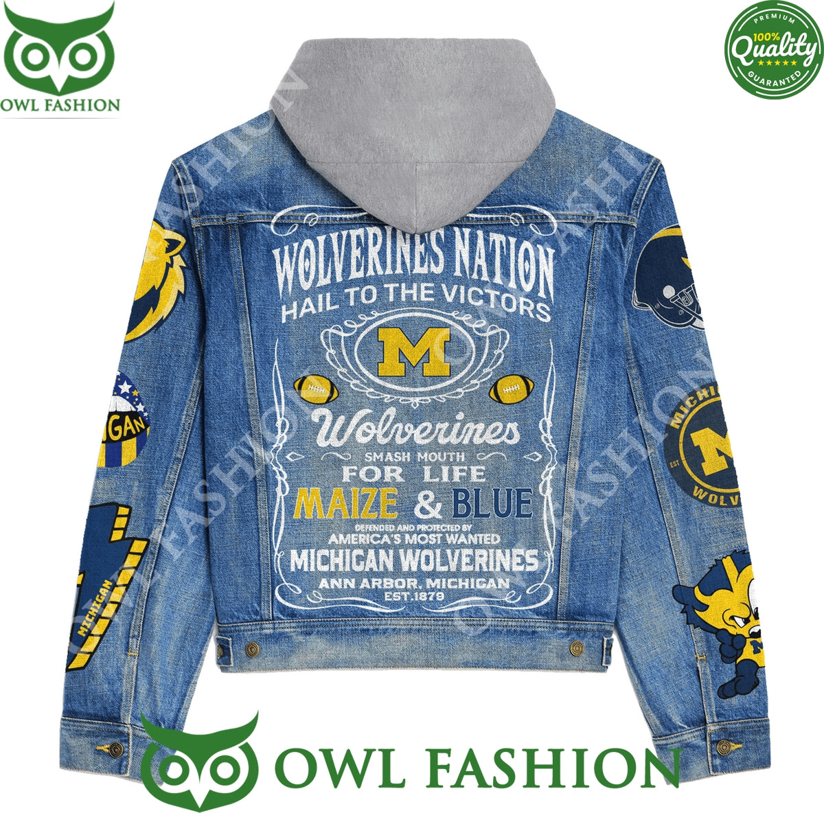 Wolverine Nation Hail To The Victors Denim Jacket