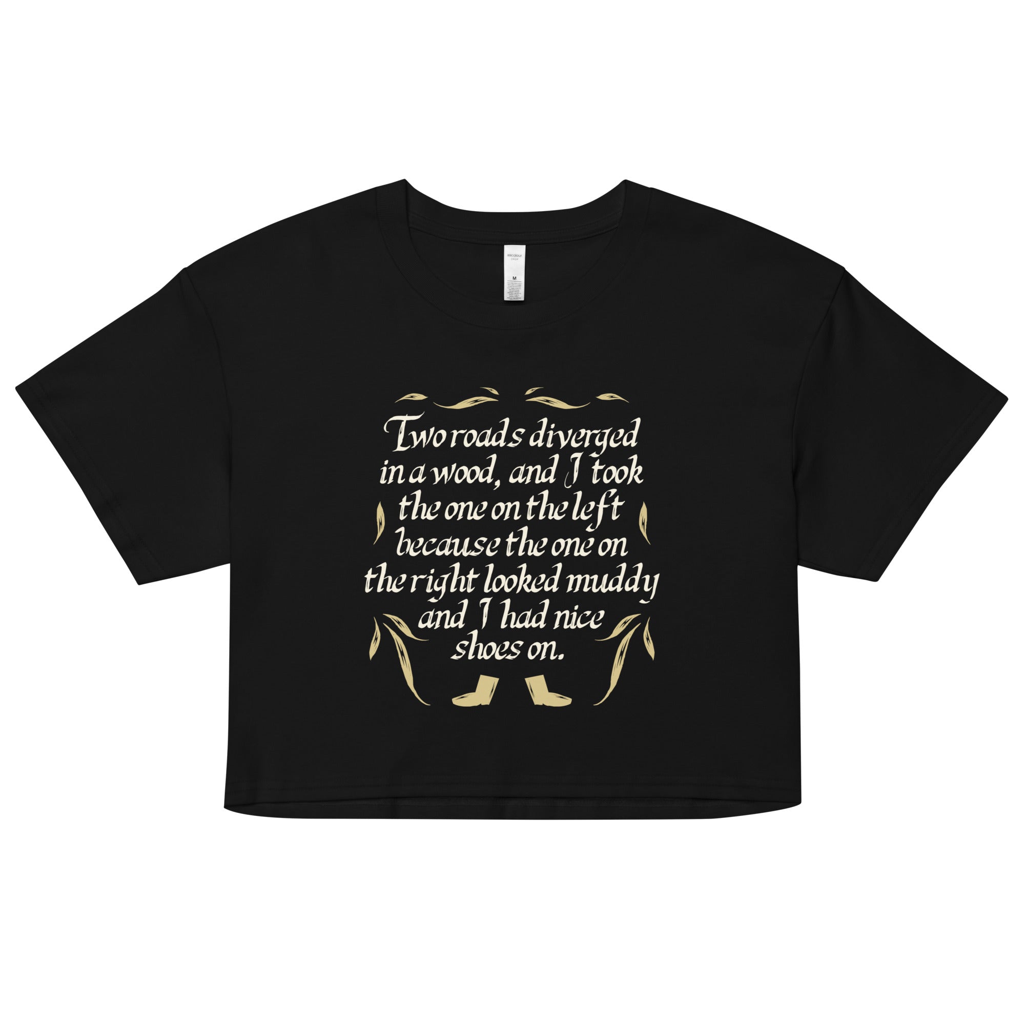 Two Roads Diverged Women's Crop Tee