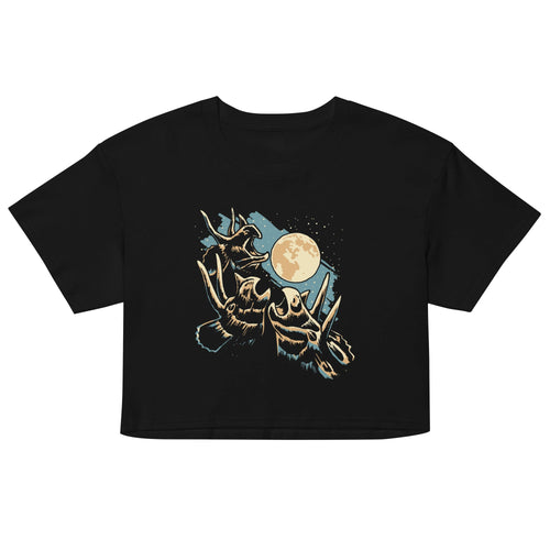 3 Tri Moon Women's Crop Tee