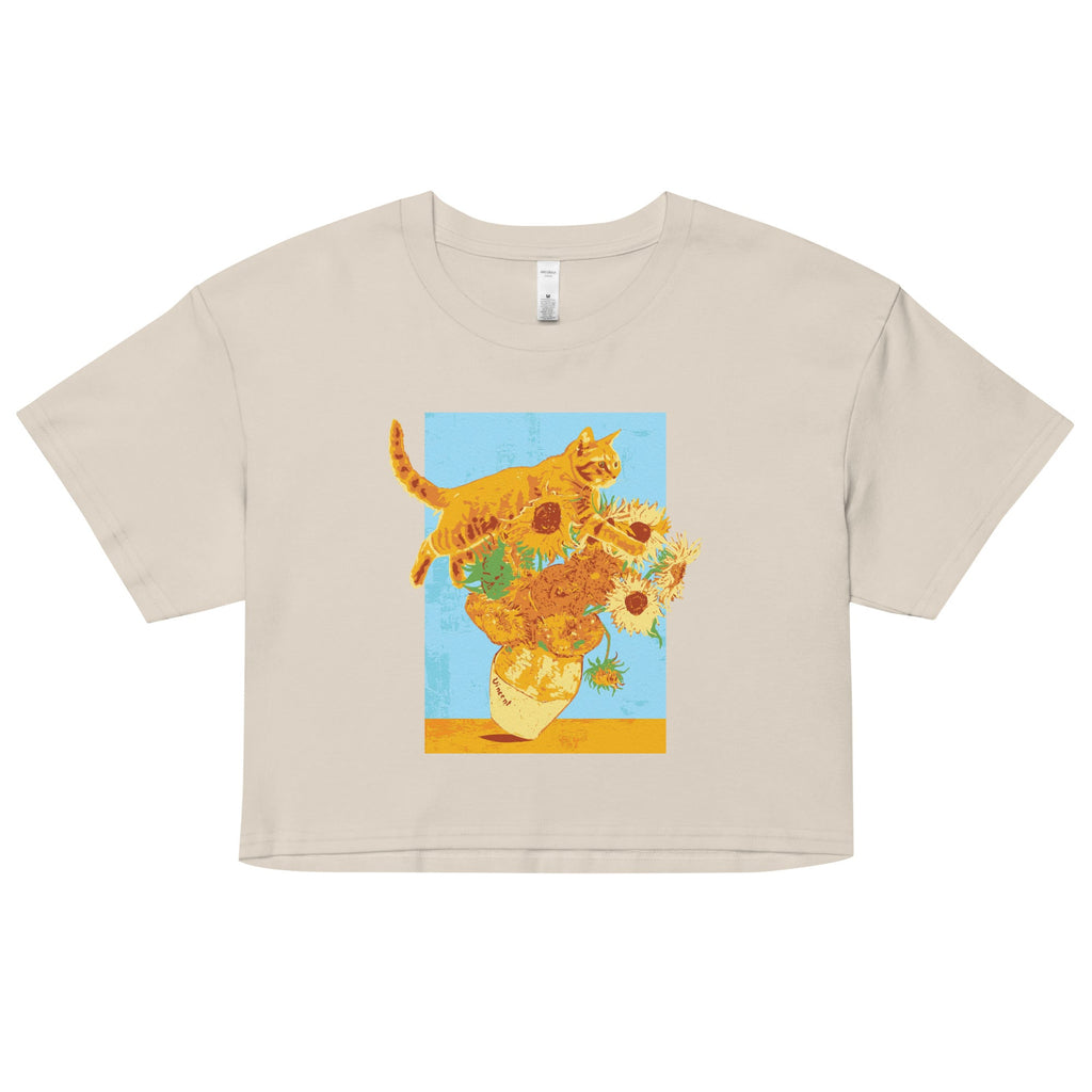 Van Gogh's Cat Women's Crop Tee