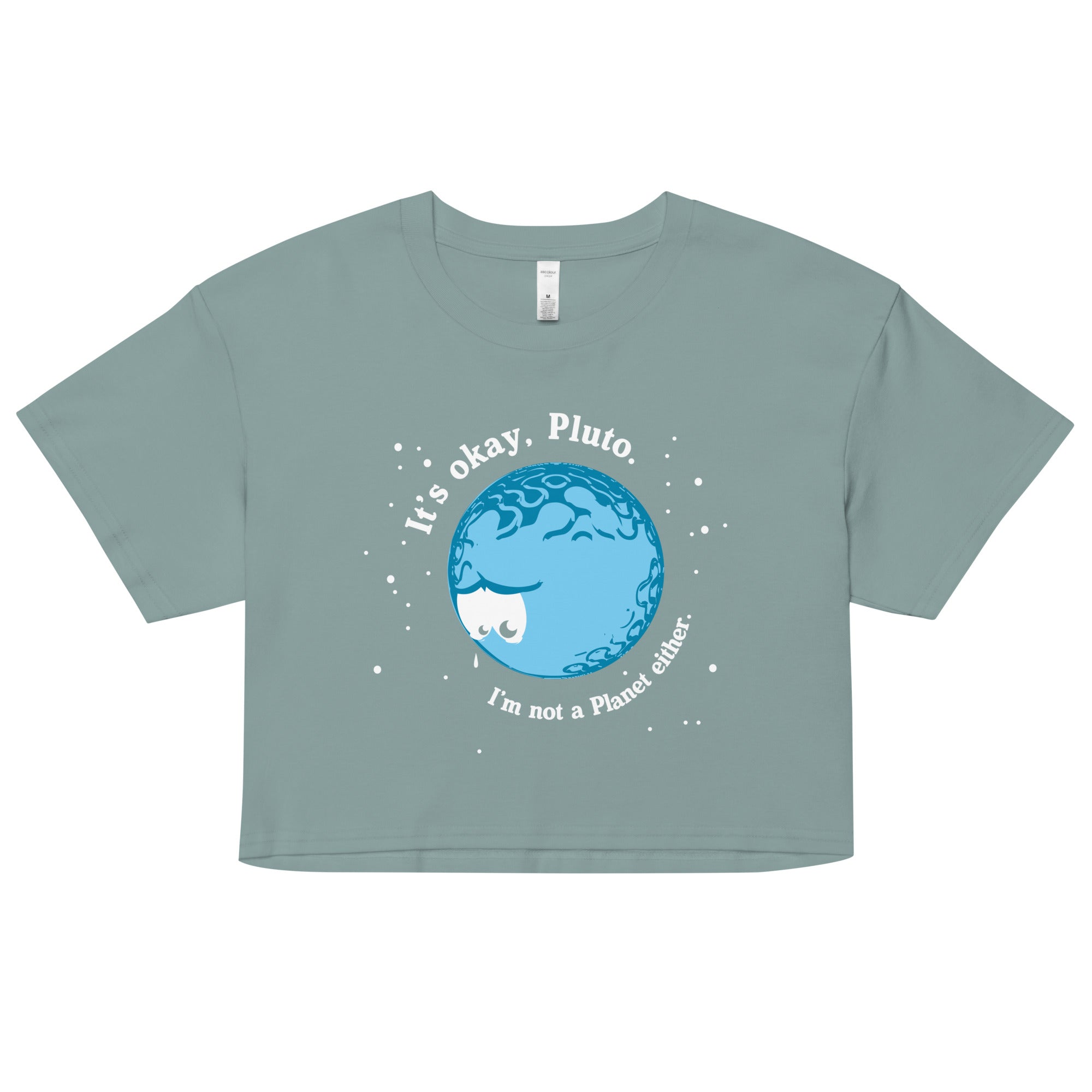 It's Okay Pluto Women's Crop Tee