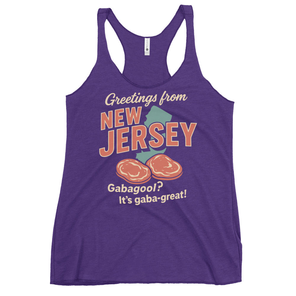 Greetings From New Jersey Women's Racerback Tank