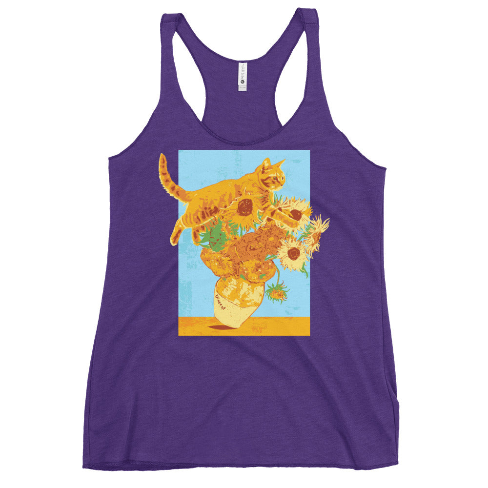 Van Gogh's Cat Women's Racerback Tank