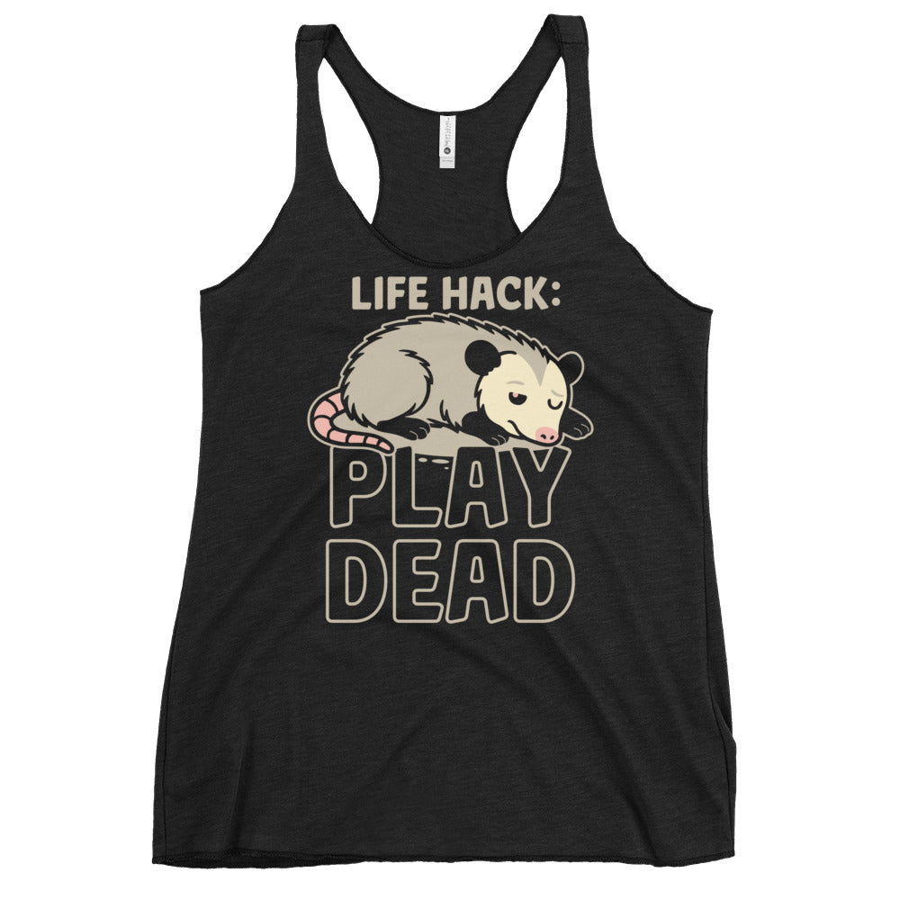 Life Hack Play Dead Women's Racerback Tank