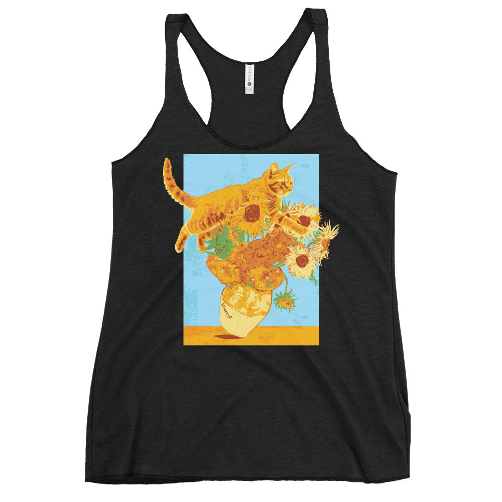Van Gogh's Cat Women's Racerback Tank