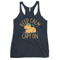 Keep Calm And Capy On Women's Racerback Tank