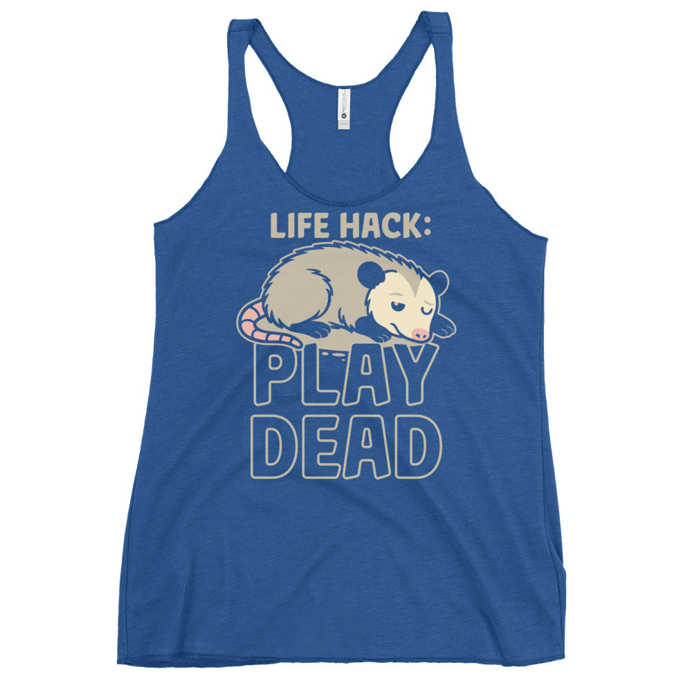 Life Hack Play Dead Women's Racerback Tank