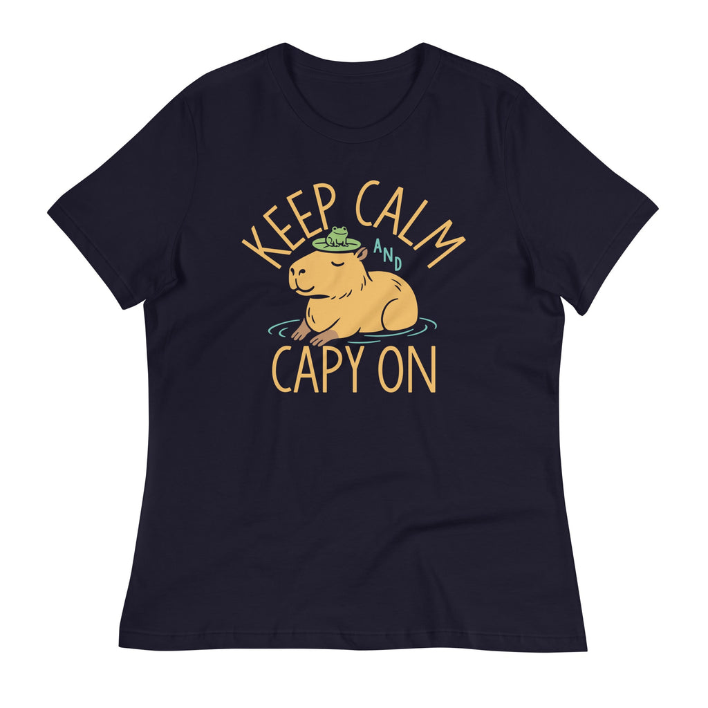 Keep Calm And Capy On Women's Signature Tee