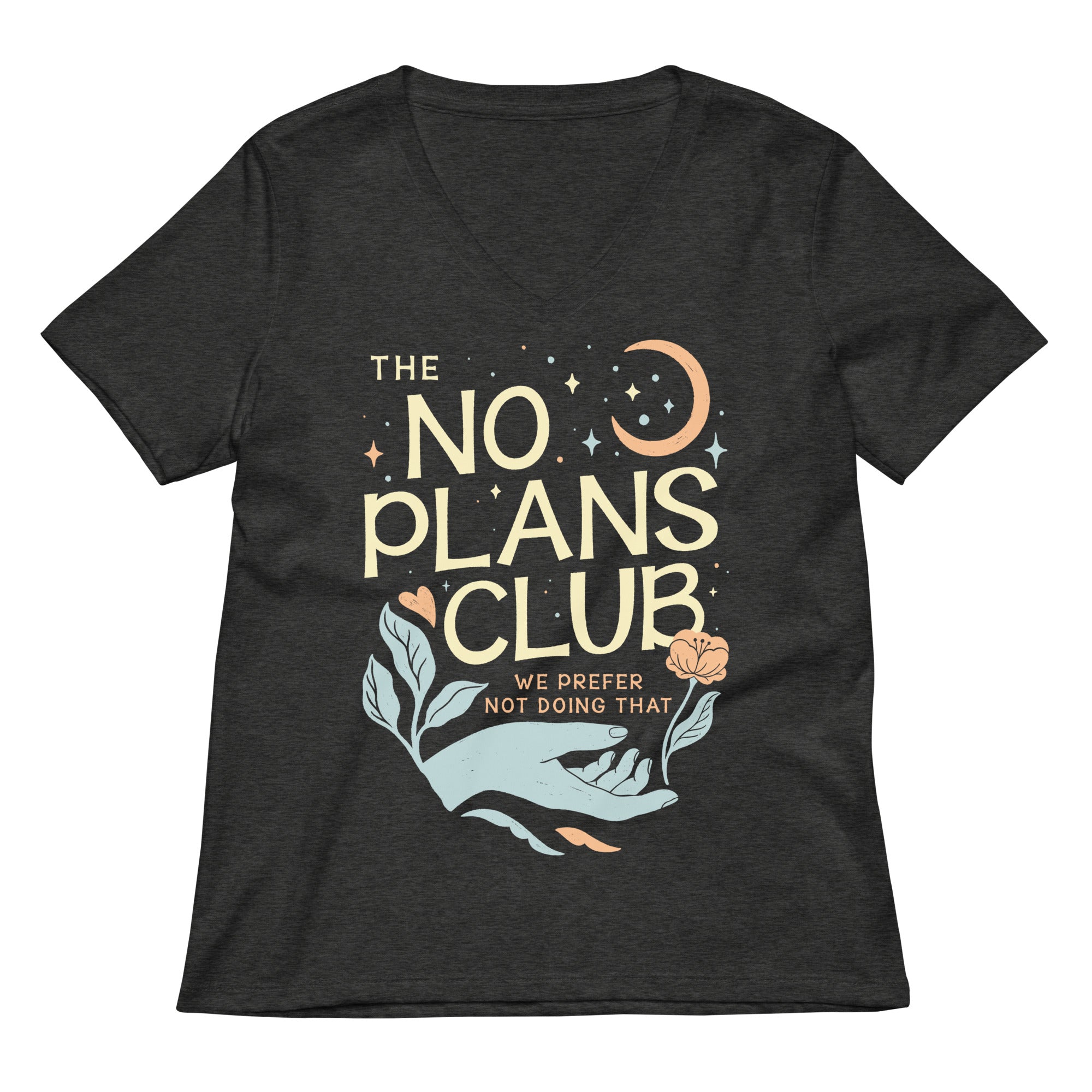 No Plans Club Women's V-Neck Tee