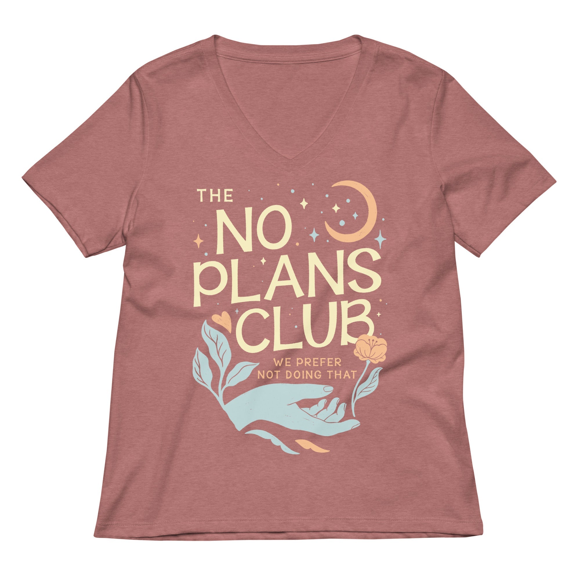 No Plans Club Women's V-Neck Tee