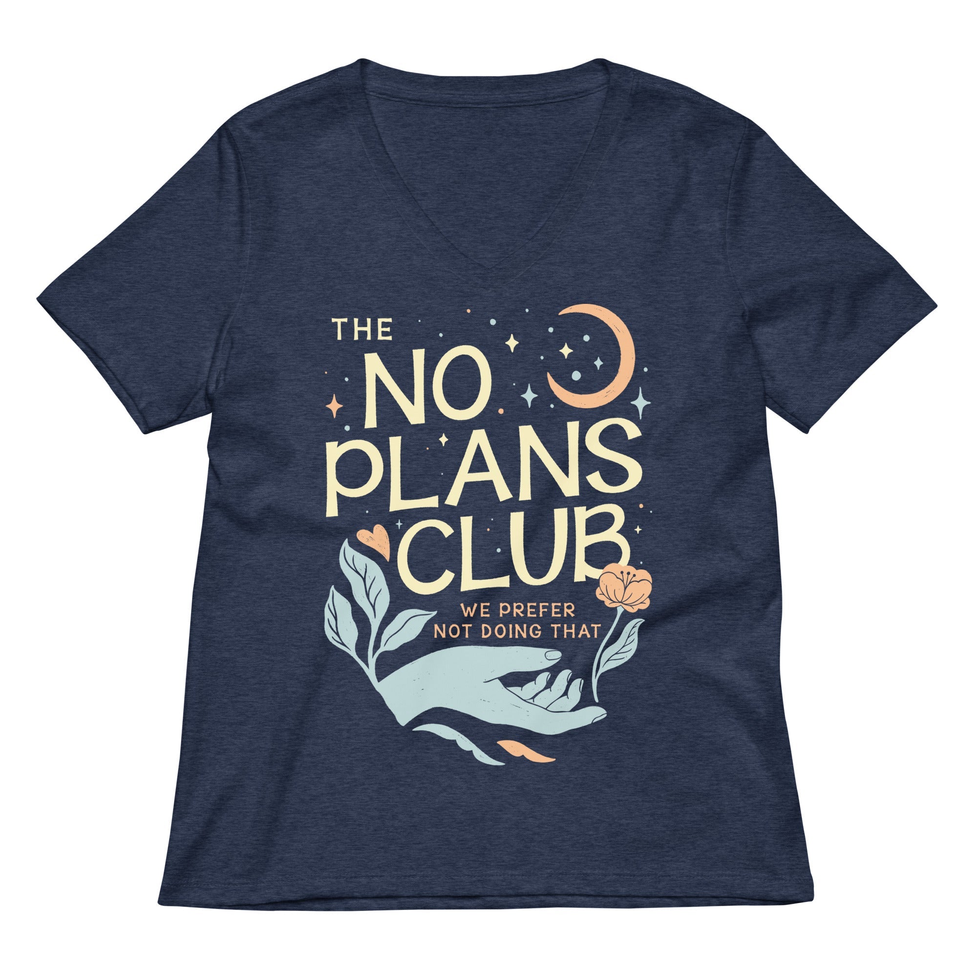 No Plans Club Women's V-Neck Tee
