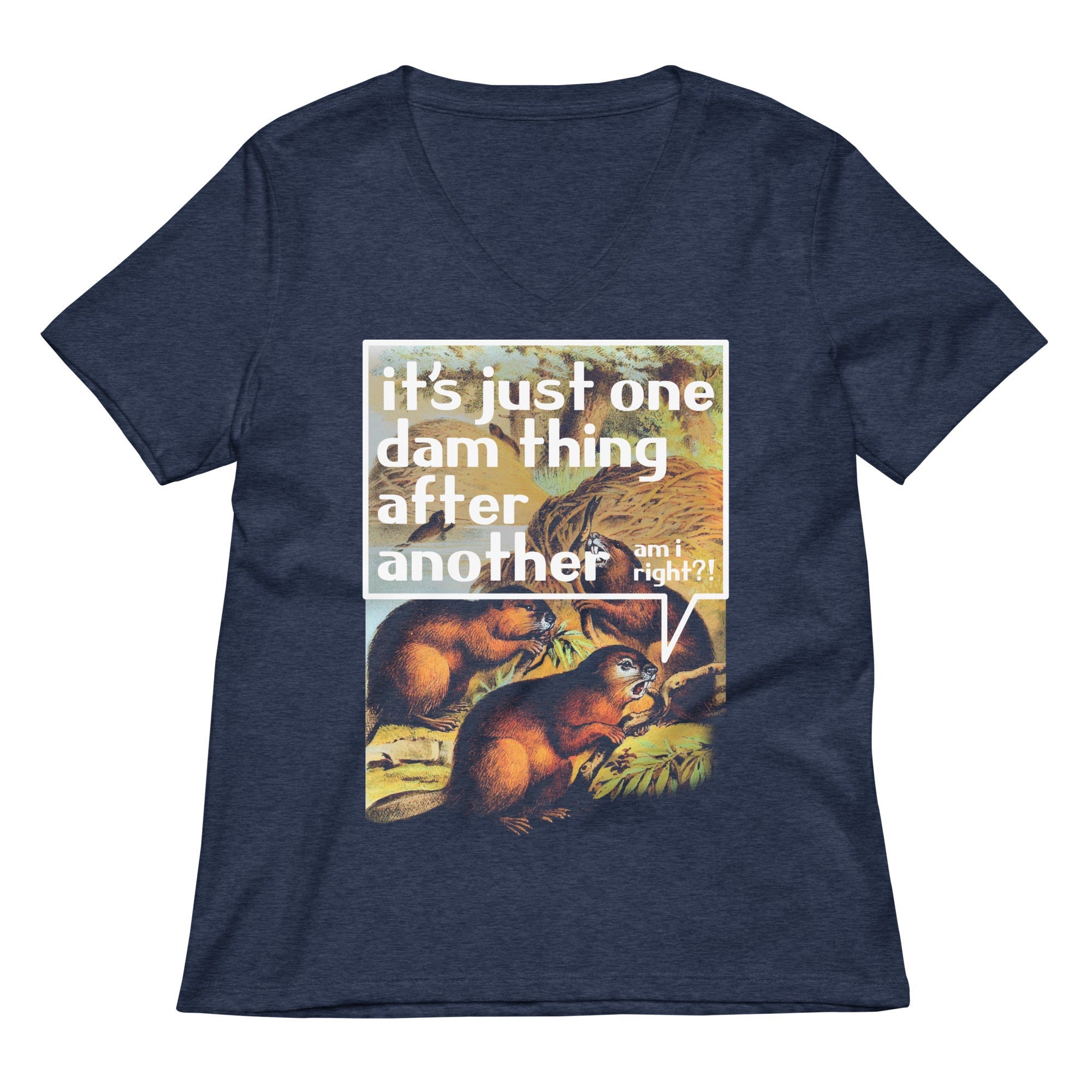 It's Just One Dam Thing After Another Women's V-Neck Tee