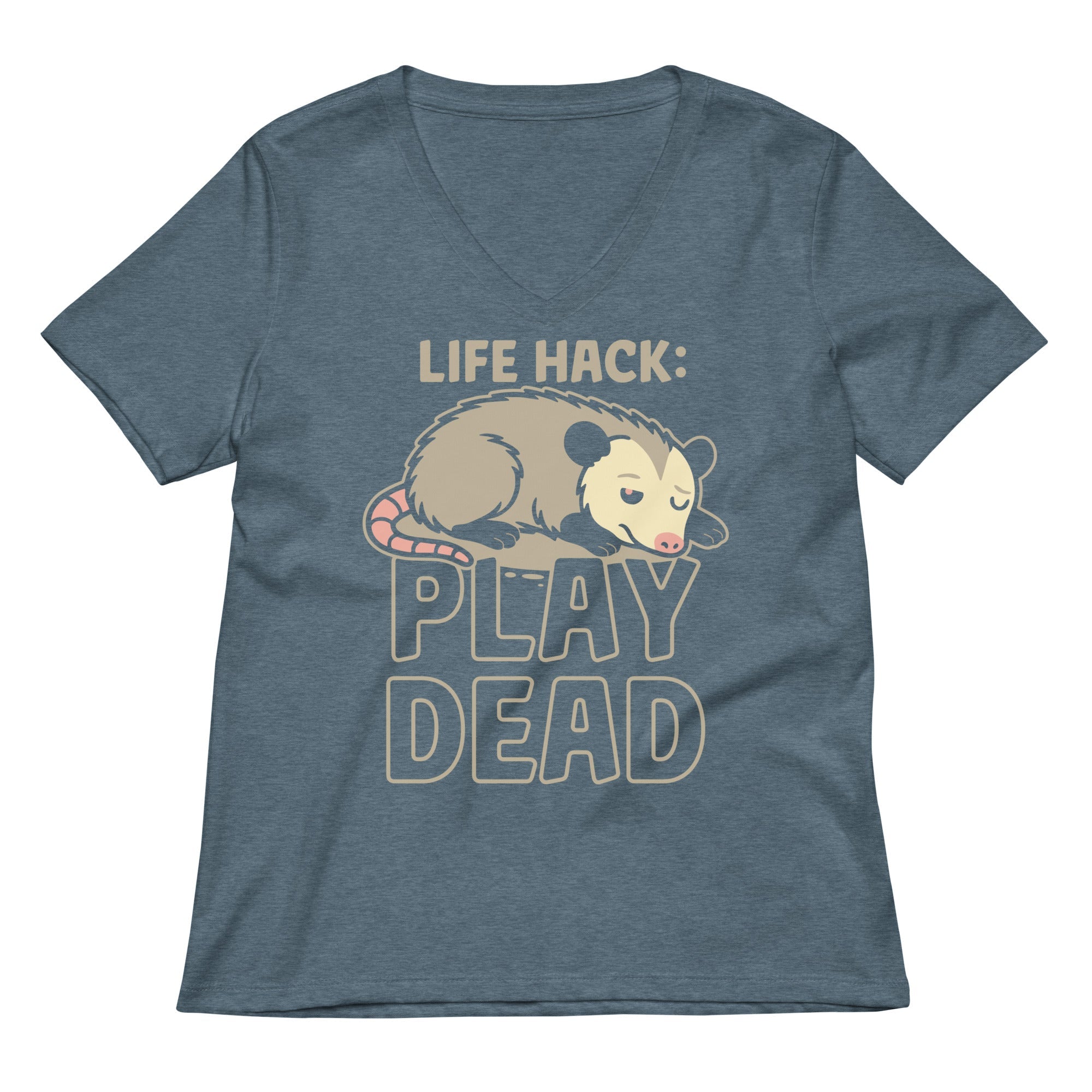 Life Hack Play Dead Women's V-Neck Tee