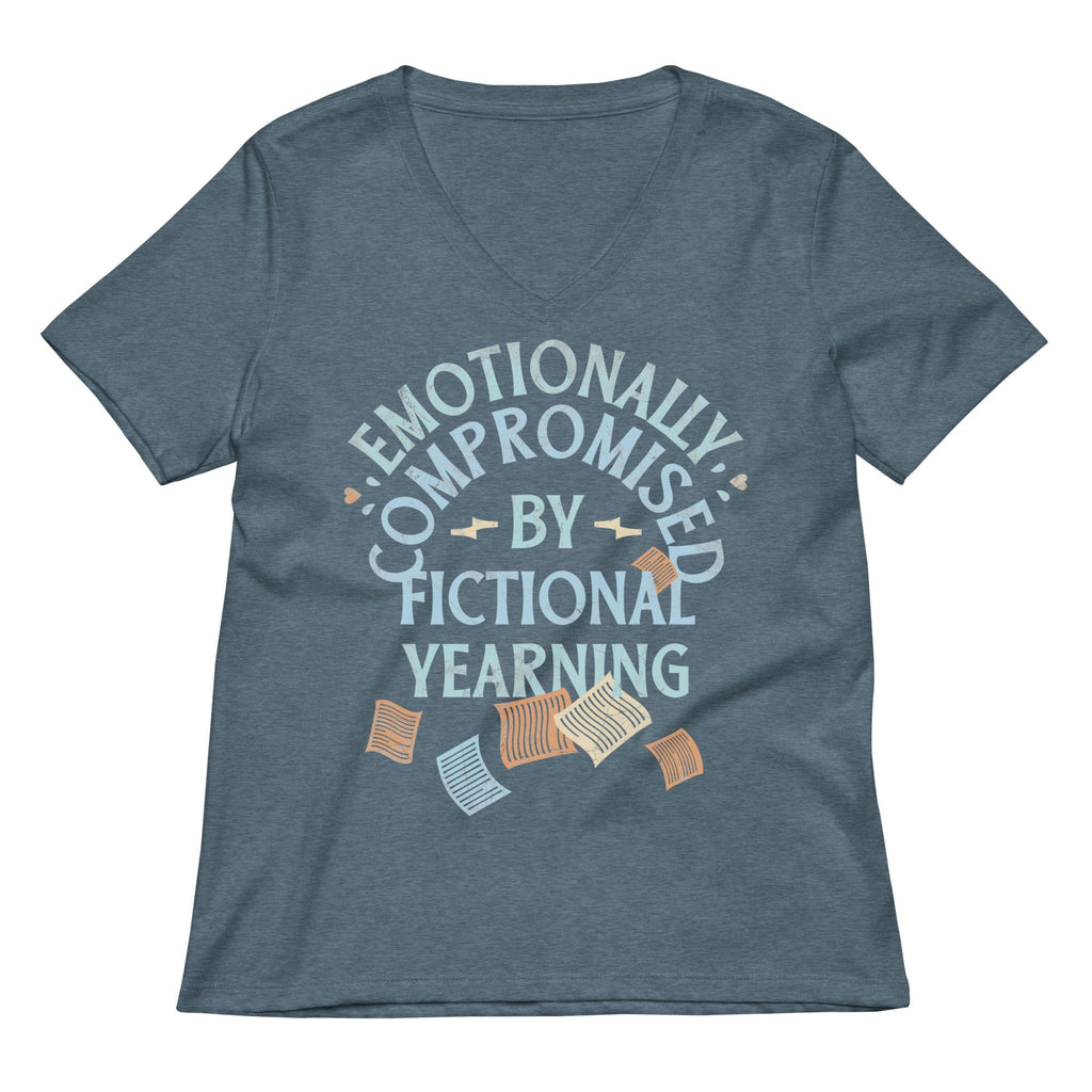 Emotionally Compromised By Fictional Yearning Women's V-Neck Tee