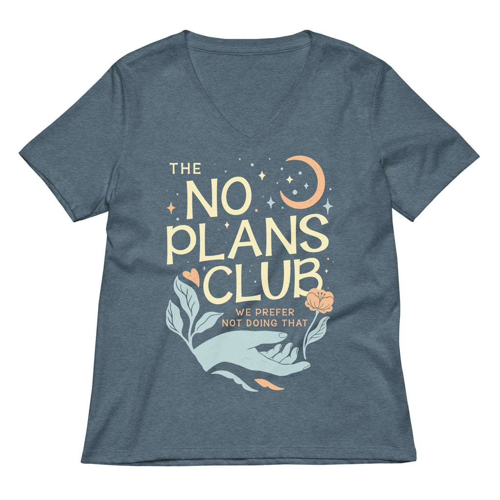 No Plans Club Women's V-Neck Tee
