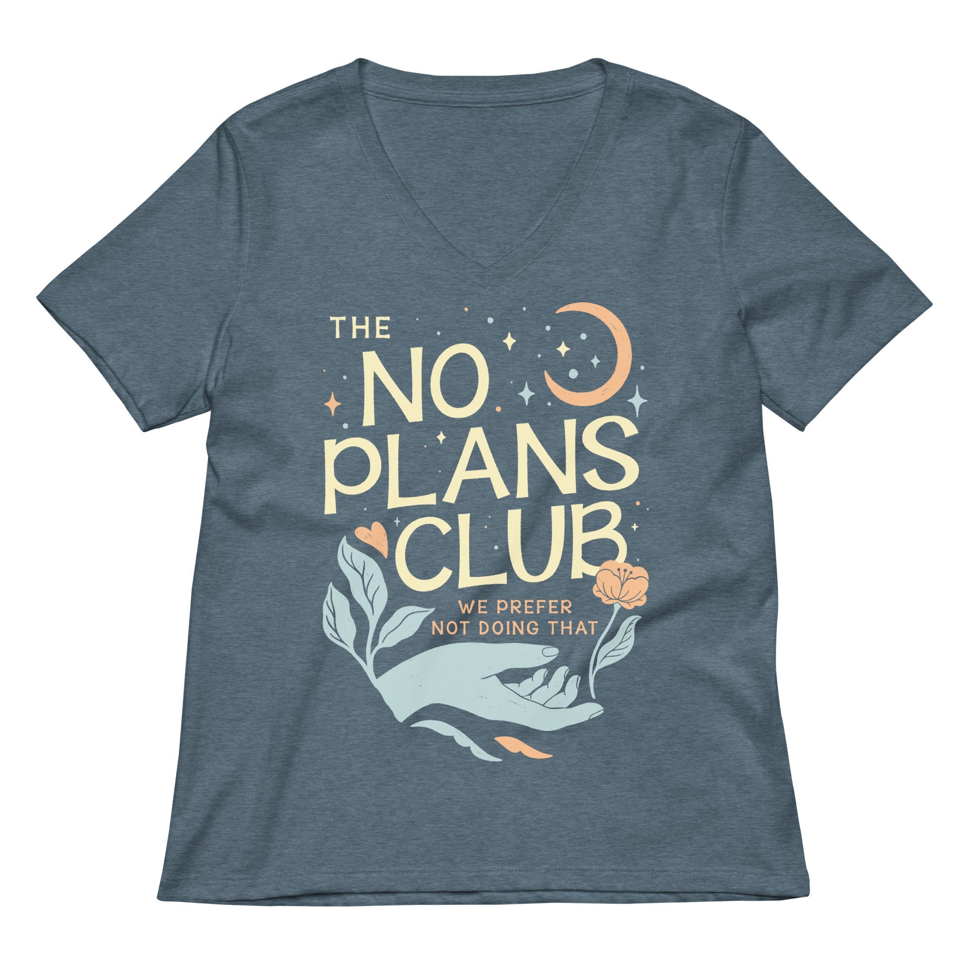No Plans Club Women's V-Neck Tee