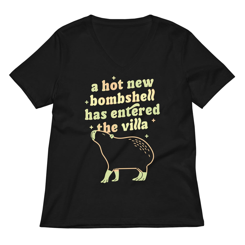 A Hot New Bombshell Has Entered The Villa Women's V-Neck Tee