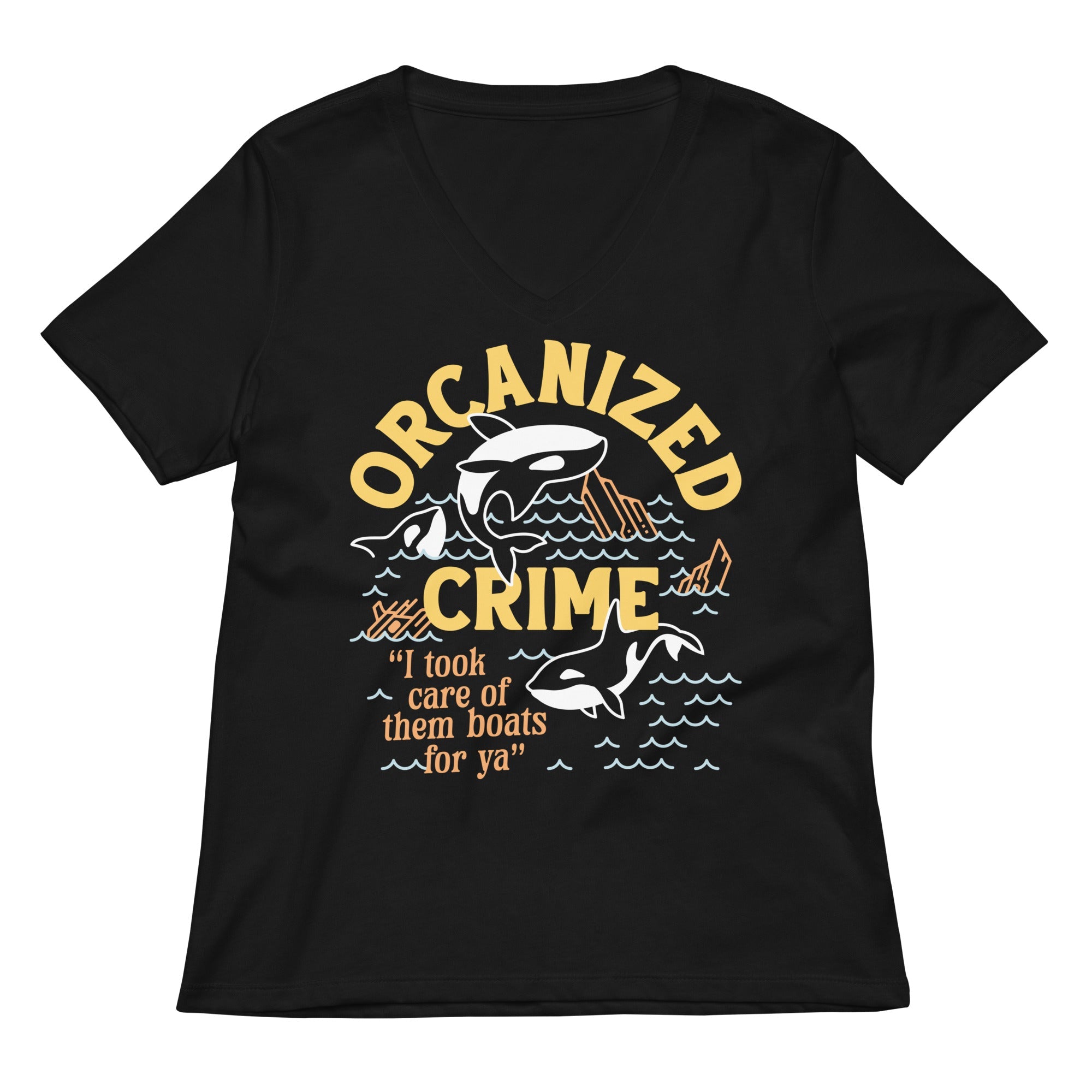Orcanized Crime Women's V-Neck Tee