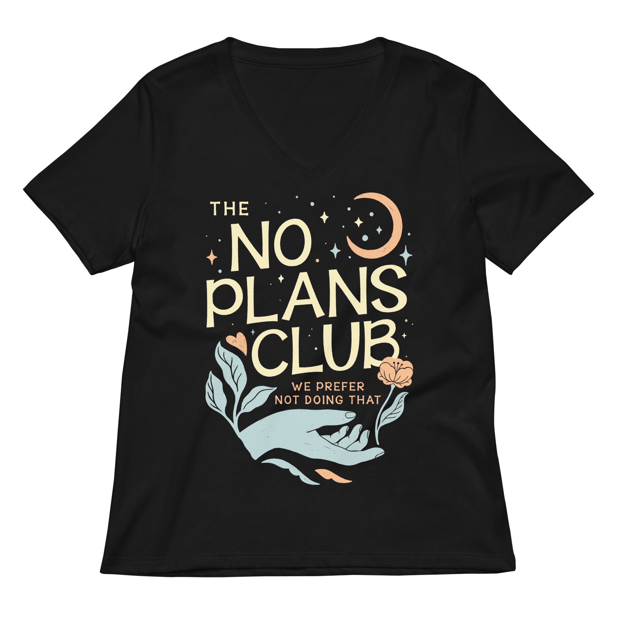 No Plans Club Women's V-Neck Tee