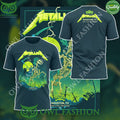 World Tour Houston Metalica Rock band horse skull t shirt