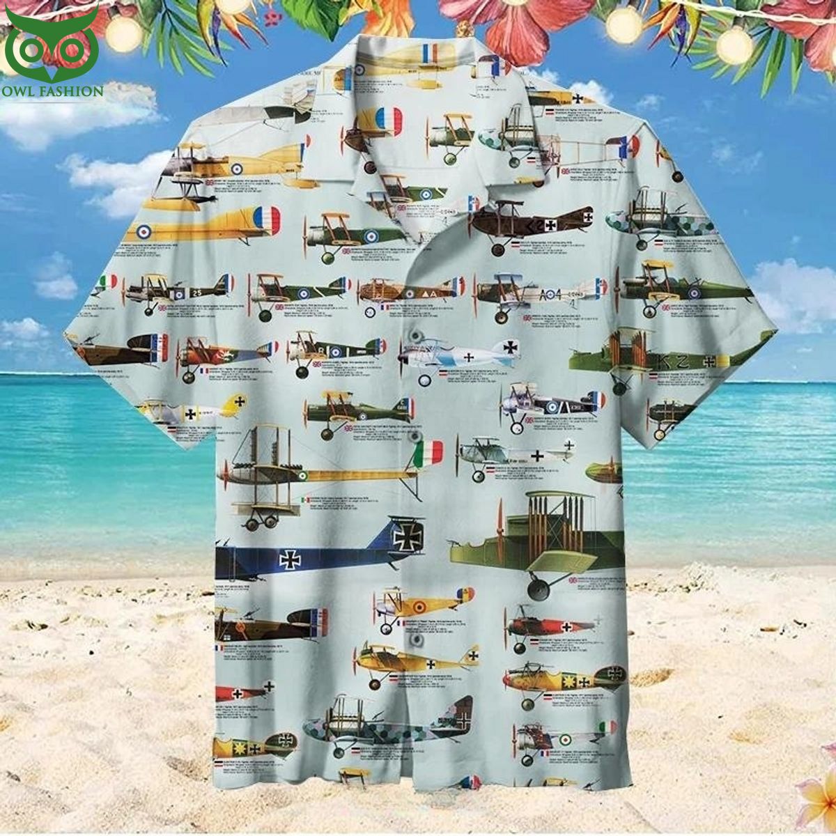 World War I Aircraft Retro Collection Hawaiian Shirt