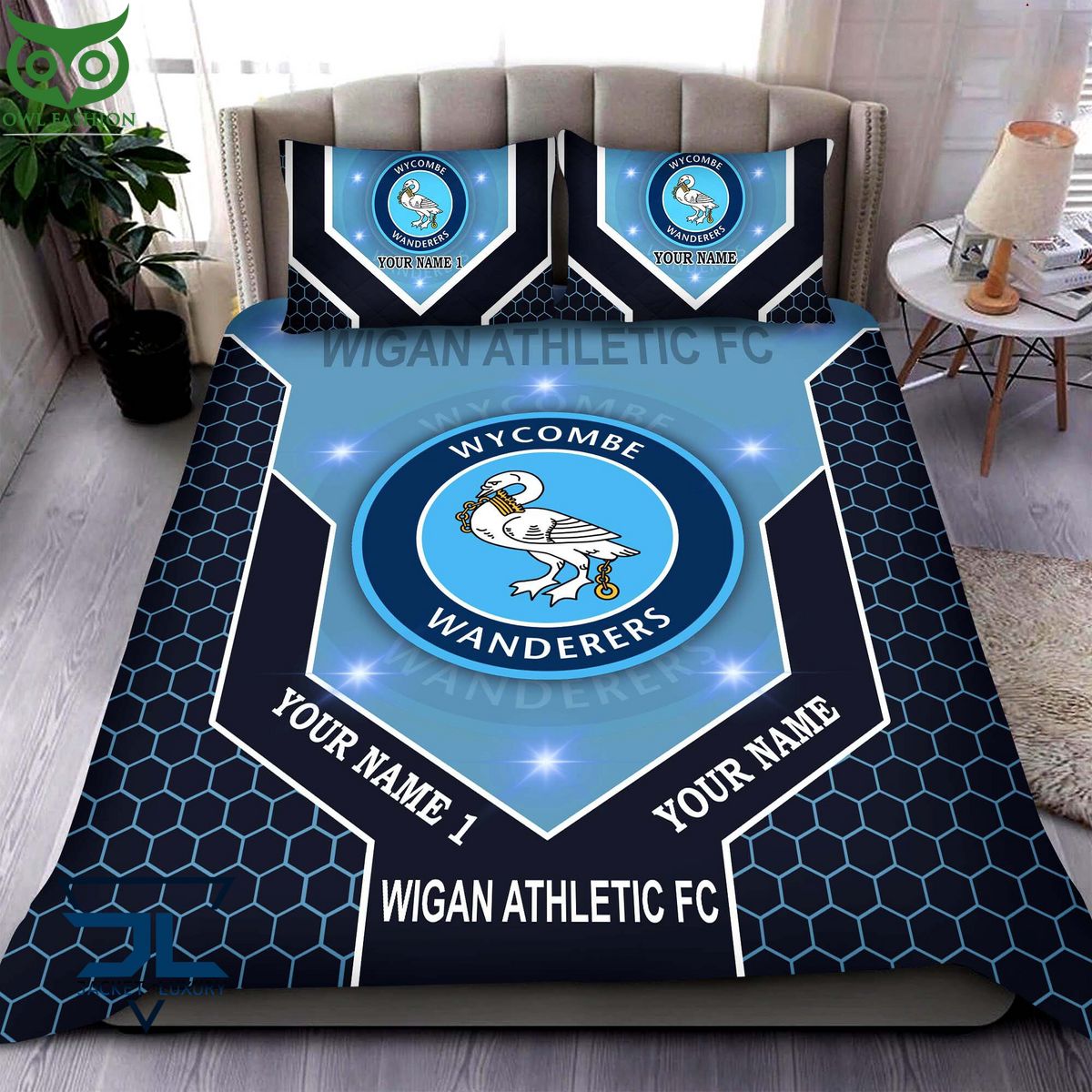 Wycombe Wanderers F.C EFL Football Custom Bedding Set