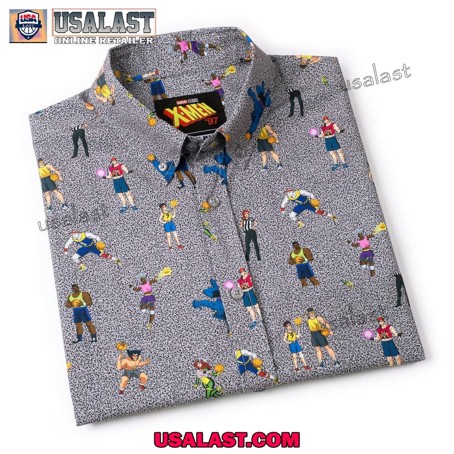 X-Men Basketball Short Sleeve Hawaiian Shirt