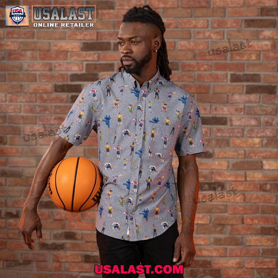 X-Men Basketball Short Sleeve Hawaiian Shirt