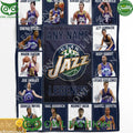 Utah Jazz Legends 2024 Team Personalized Quilt Fleece Blanket