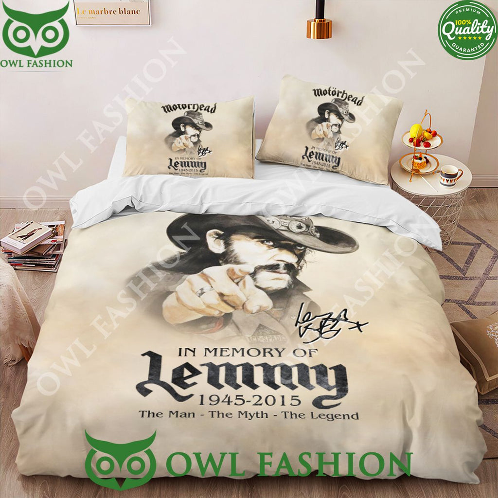 Motörhead Band x Lemmy Kilmister 1945 2015 Legend Myth Memory Bedding set