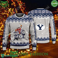 Logo Pattern Muppets Play Drums BYU Cougars Ugly Sweater Xmas