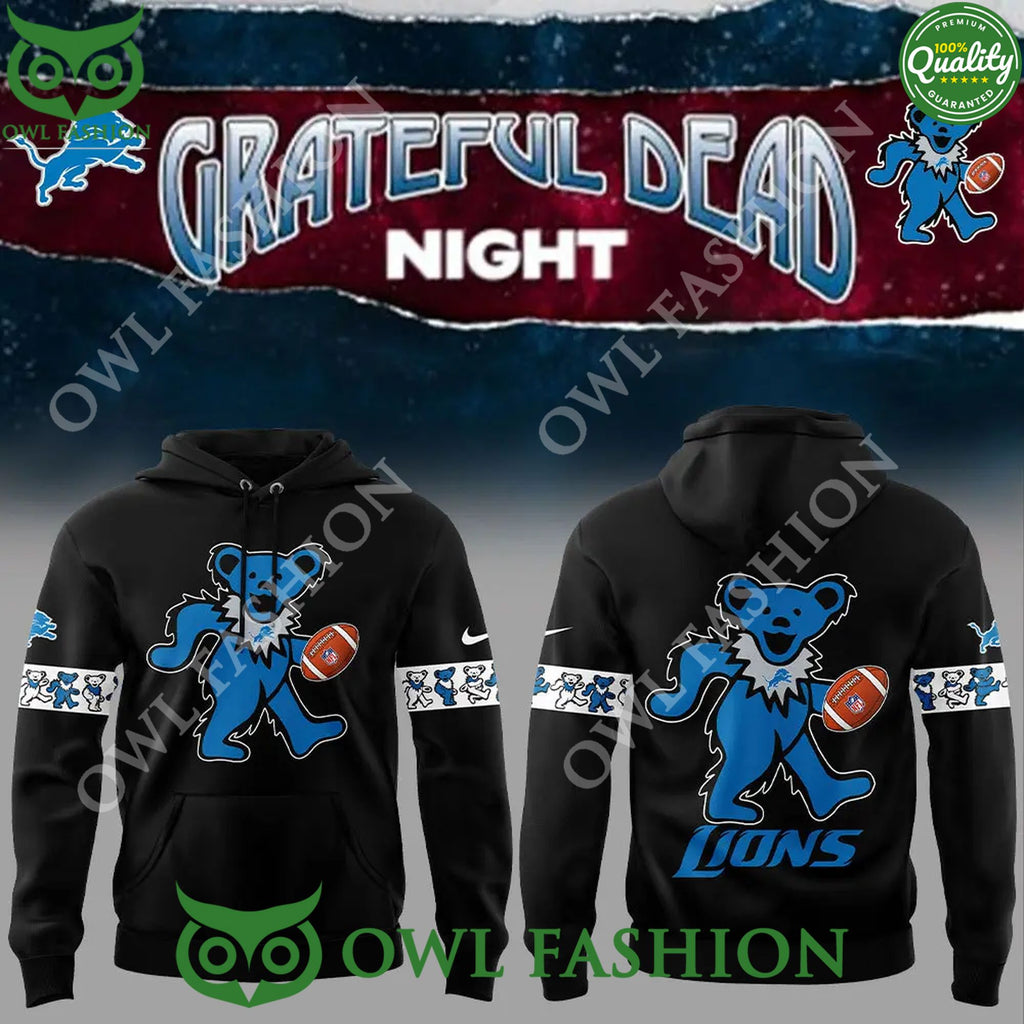 Detroit Lions Grateful Dead Night AOP Football Hoodie
