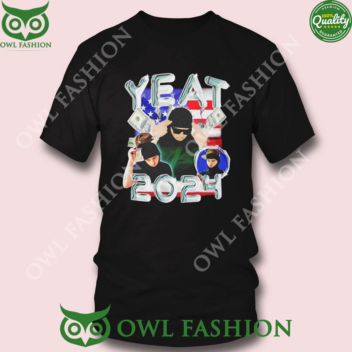 Yeat 2024 Money American Flag Tshirt