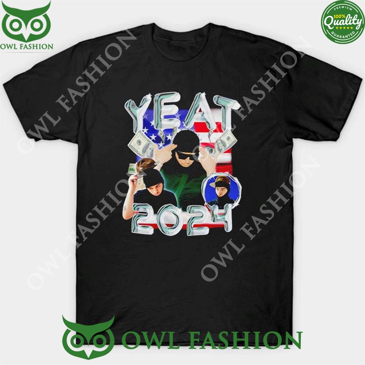 Yeat 2024 Money American Flag Tshirt