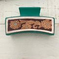zzTurquoise Floral Tooled Claw Clip T-Shirts, Hoodie, Sweatshirt | RetroVerseTees.com
