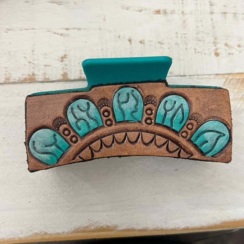 zzTurquoise Flower Tooled Claw Clip T-Shirts, Hoodie, Sweatshirt | RetroVerseTees.com